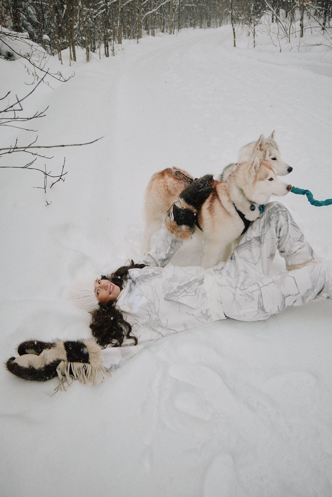 Heavyweight Camo Hoodie Set - White Edition