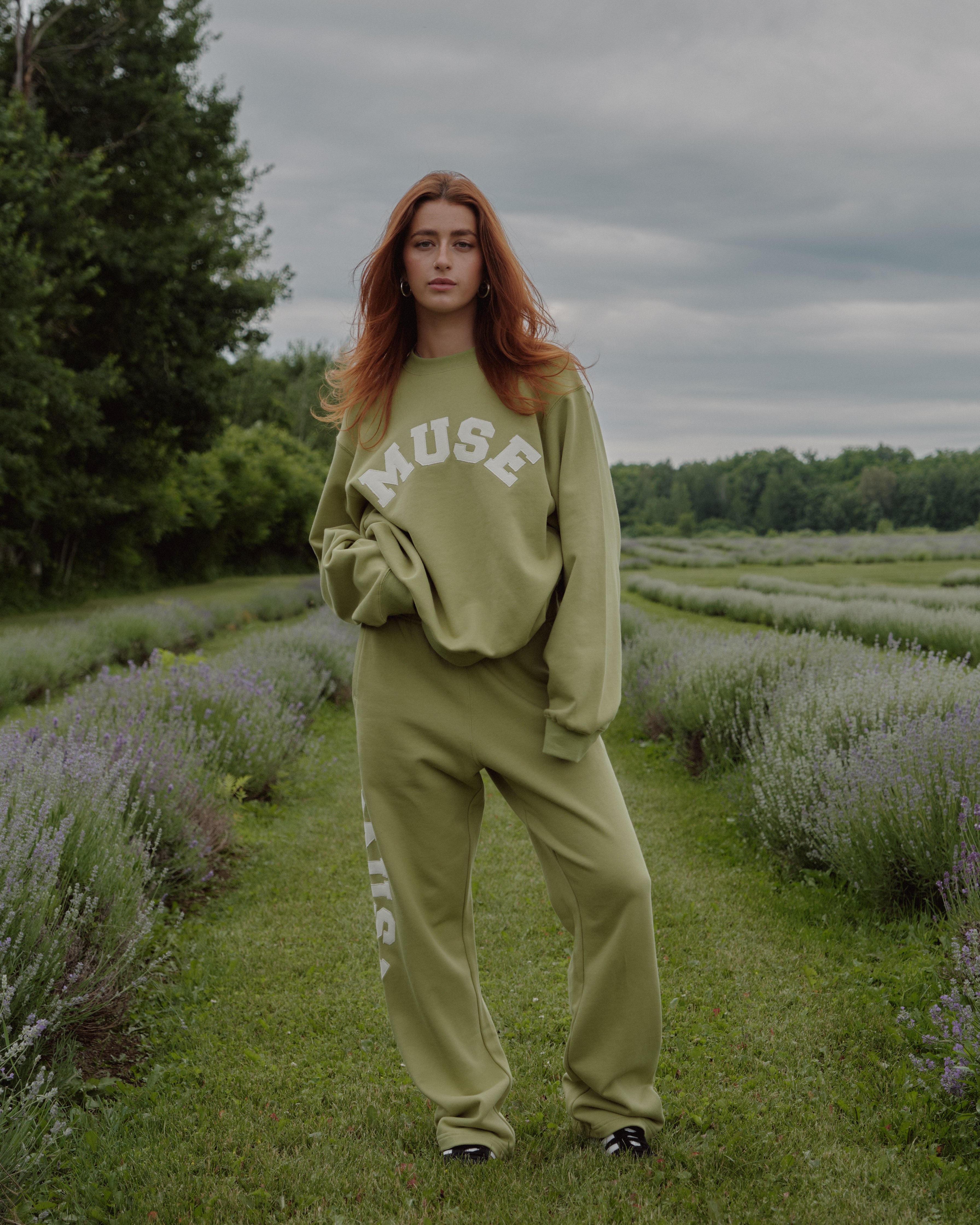 French Terry Pants - Pistachio