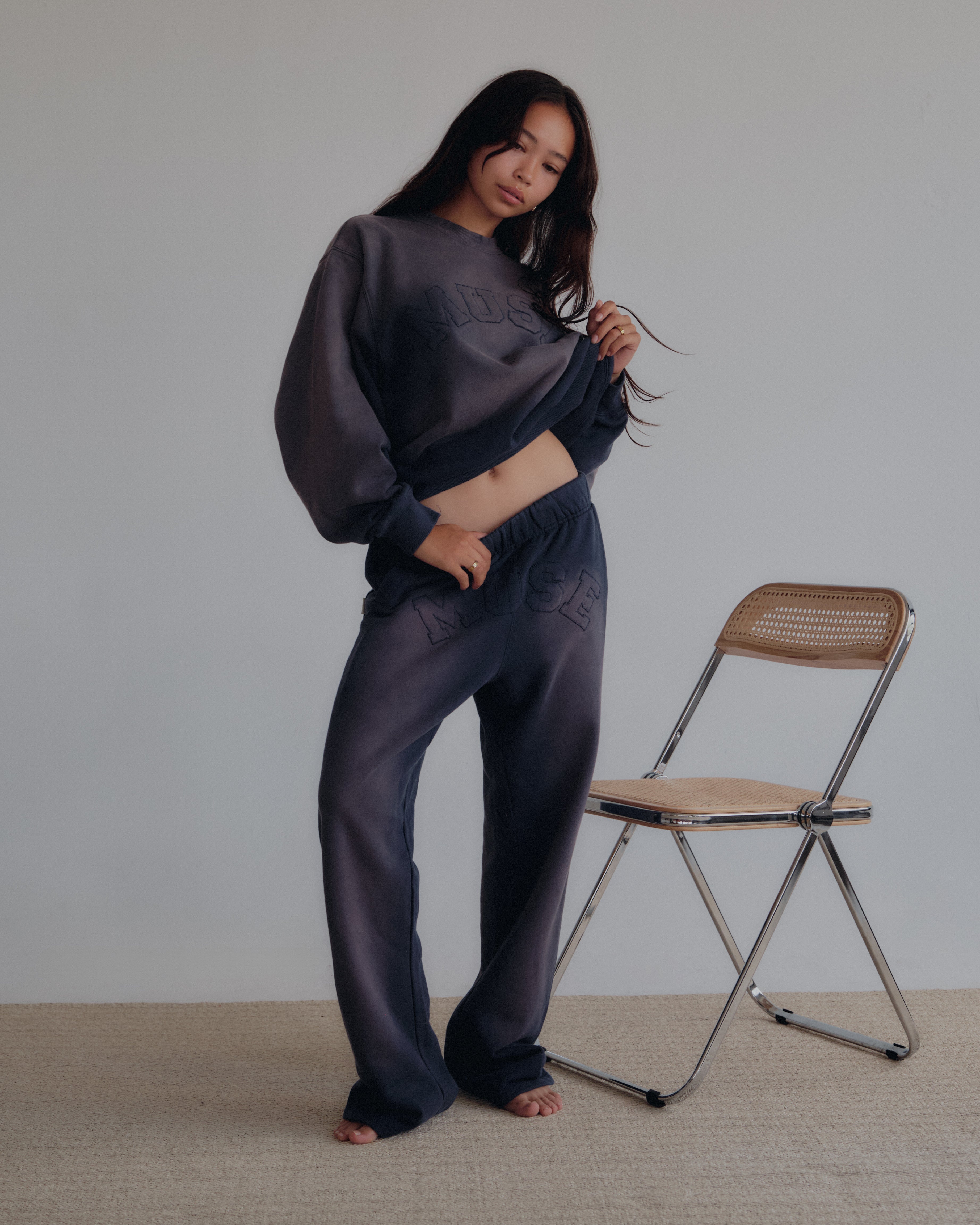 French Terry Pants - Klein Blue