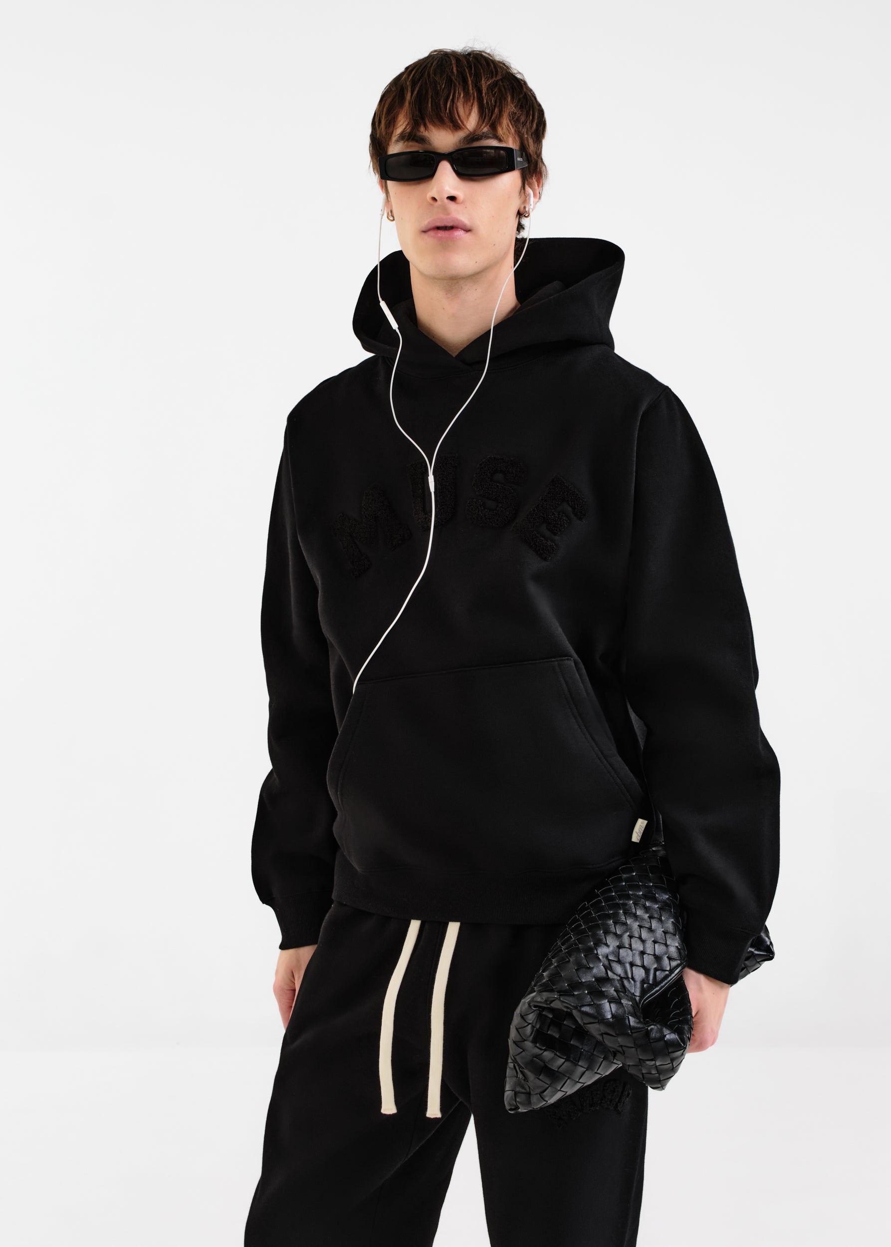 Heavyweight Chenille Hoodie - Coal Black