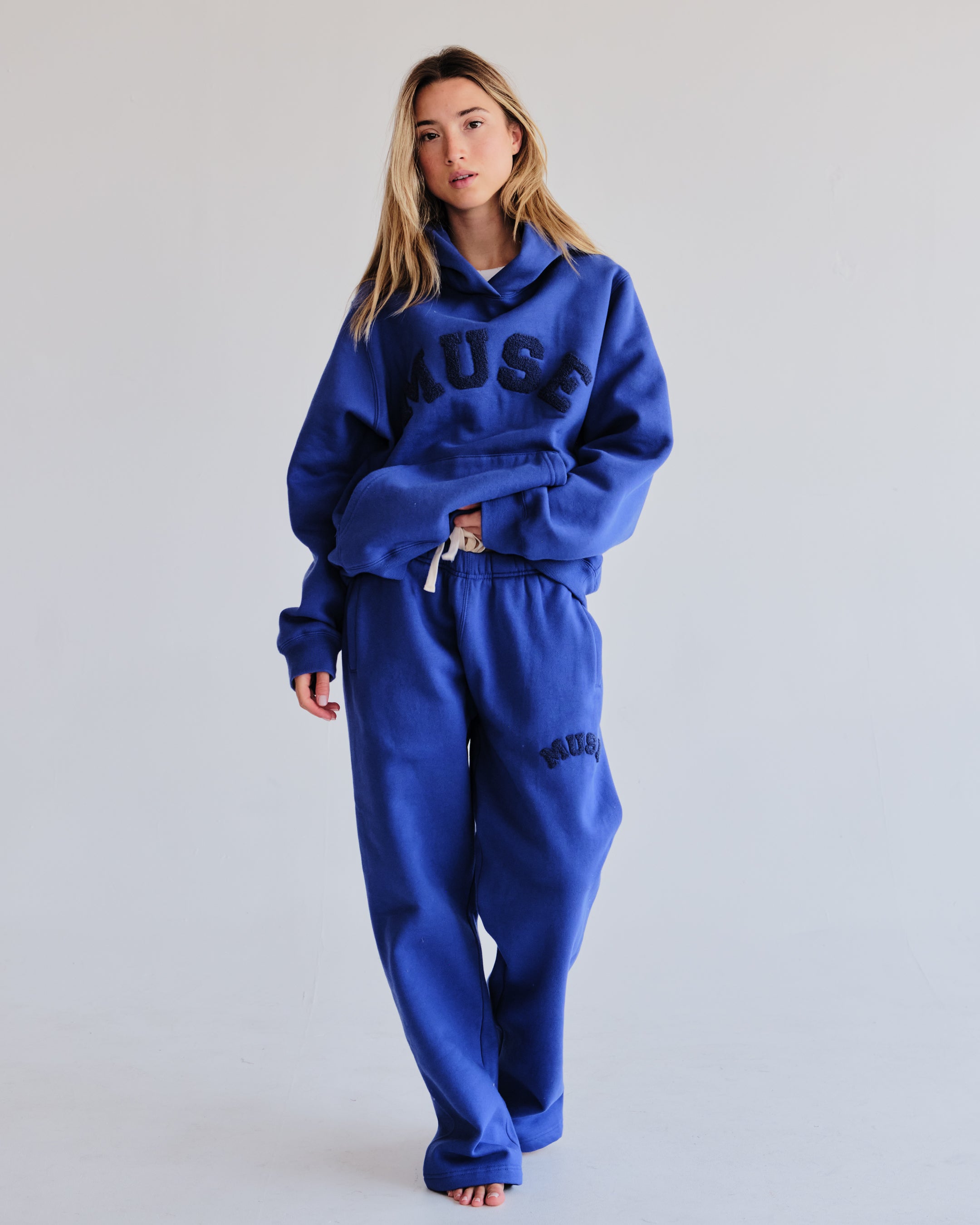 Heavyweight Chenille Hoodie - Blueberry