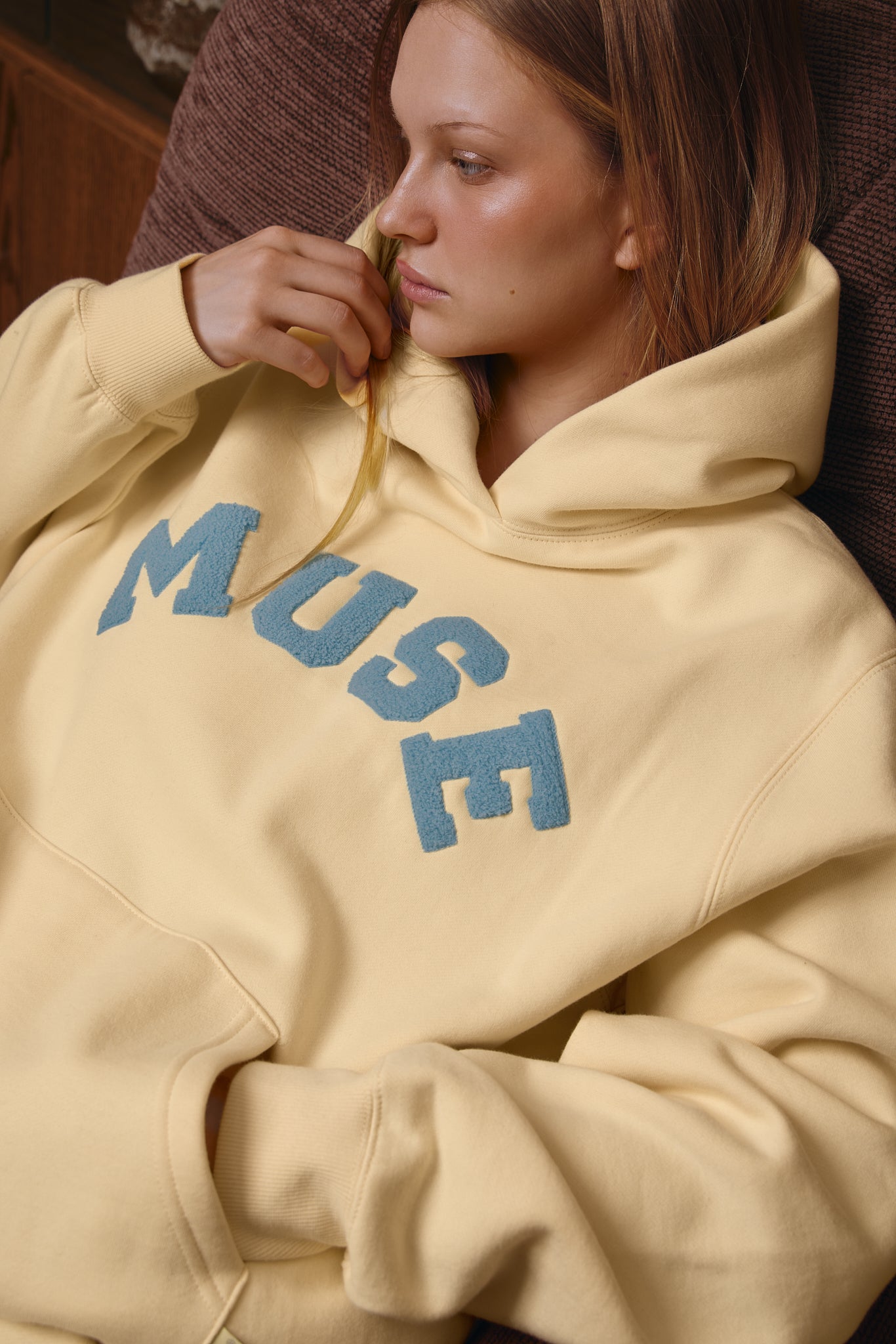 Heavyweight Chenille Hoodie - Porcelain