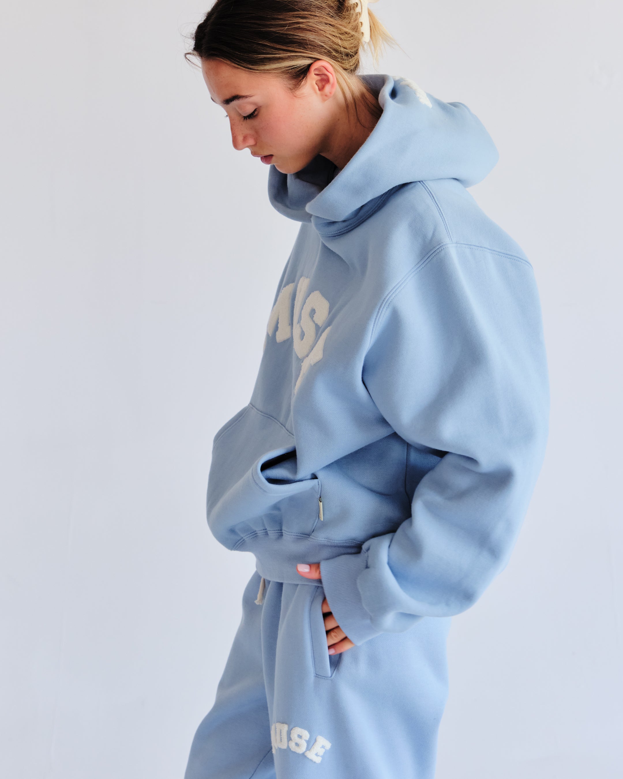 Heavyweight Chenille Hoodie - Celeste Blue