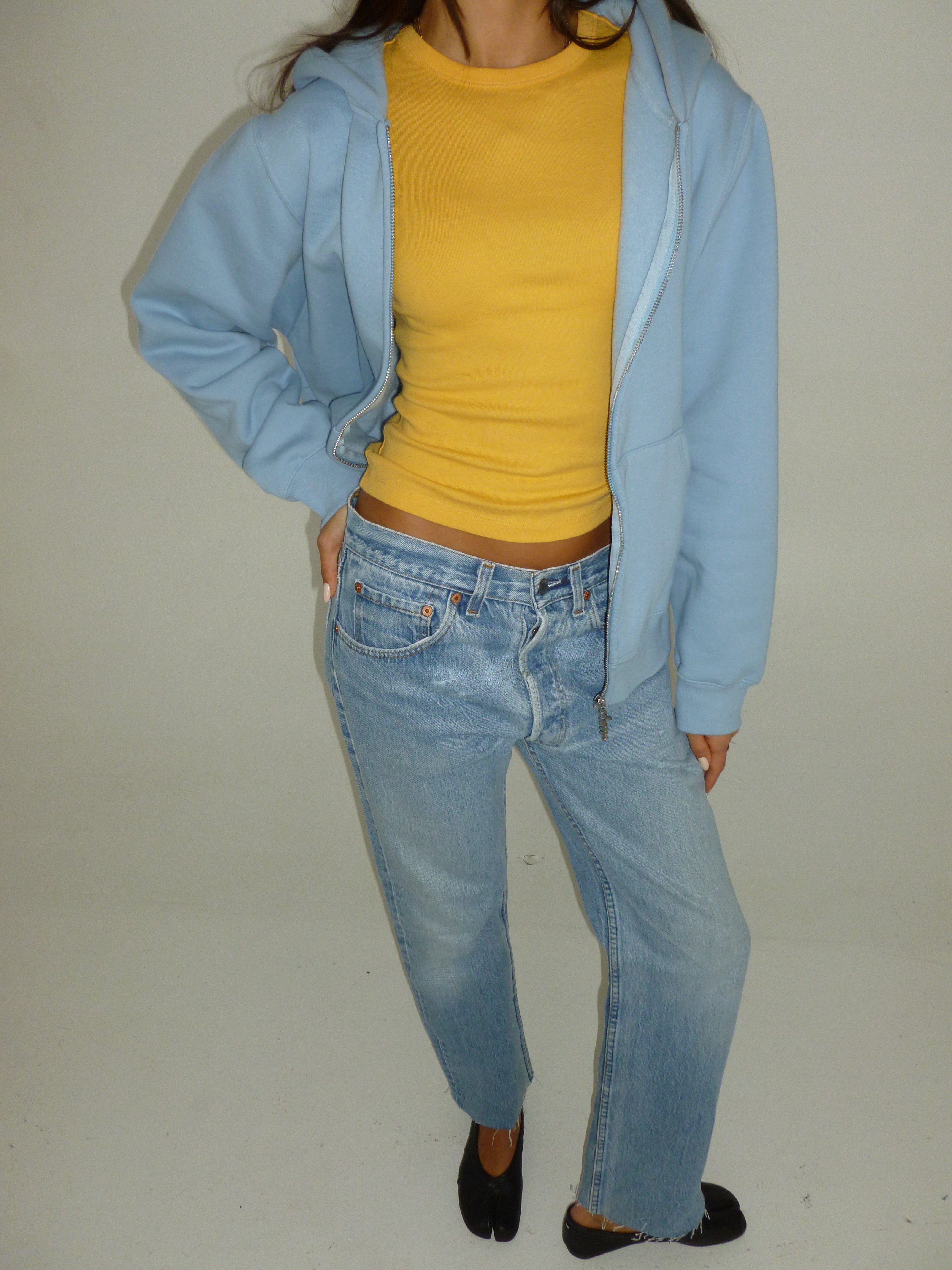 Heavyweight Zip Up - Baby Blue