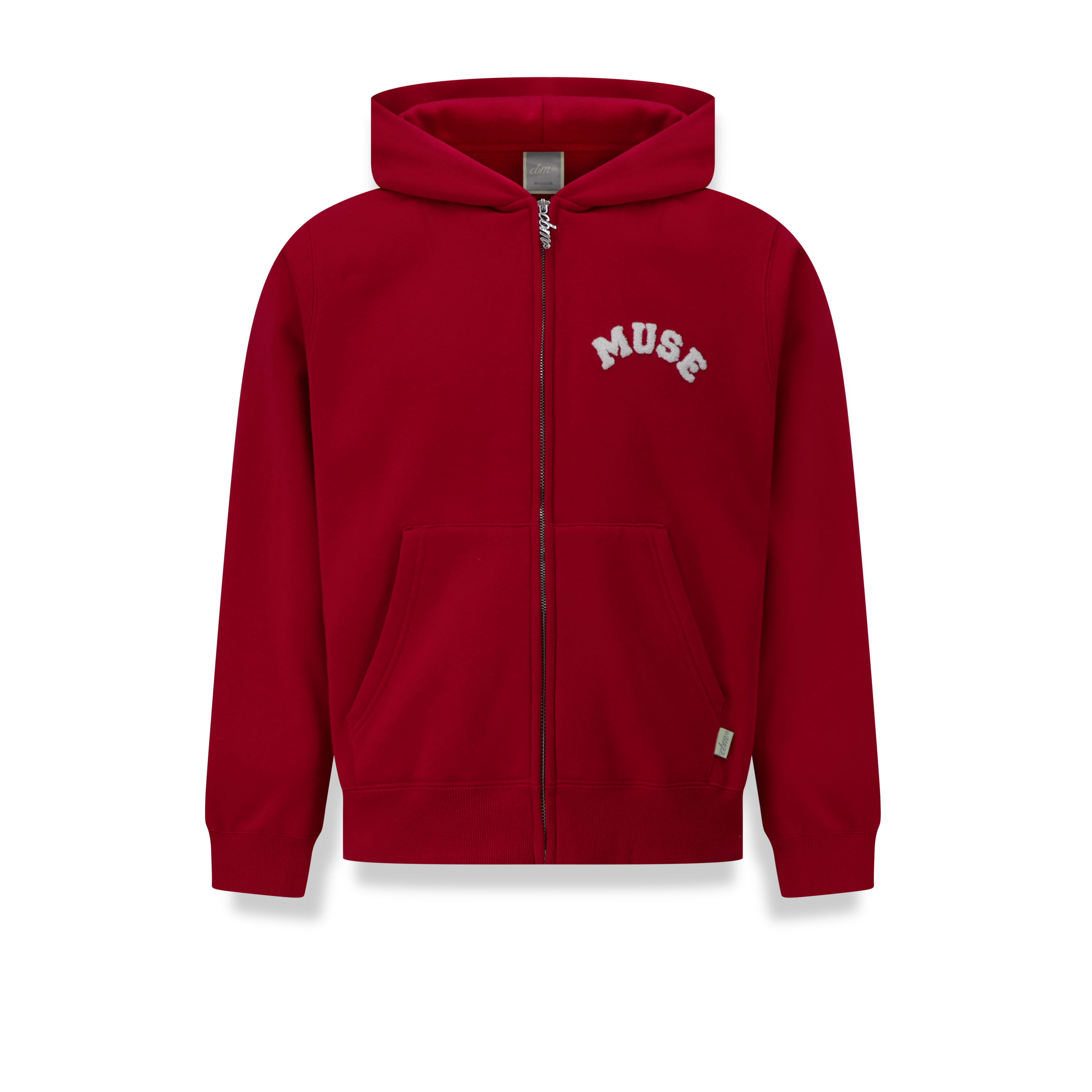 Heavyweight Chenille Zip Up - Cherry