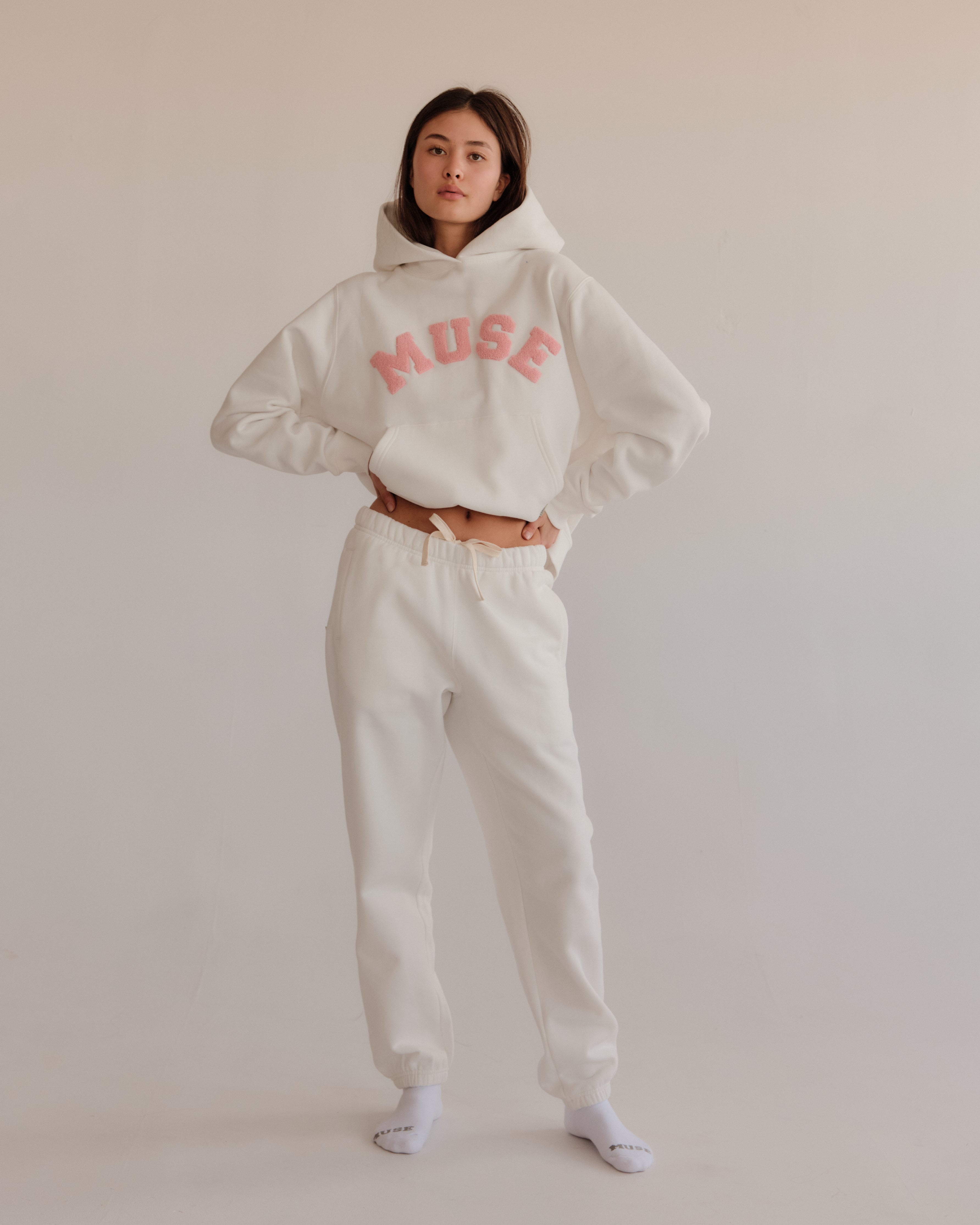 Heavyweight Joggers - White Lily
