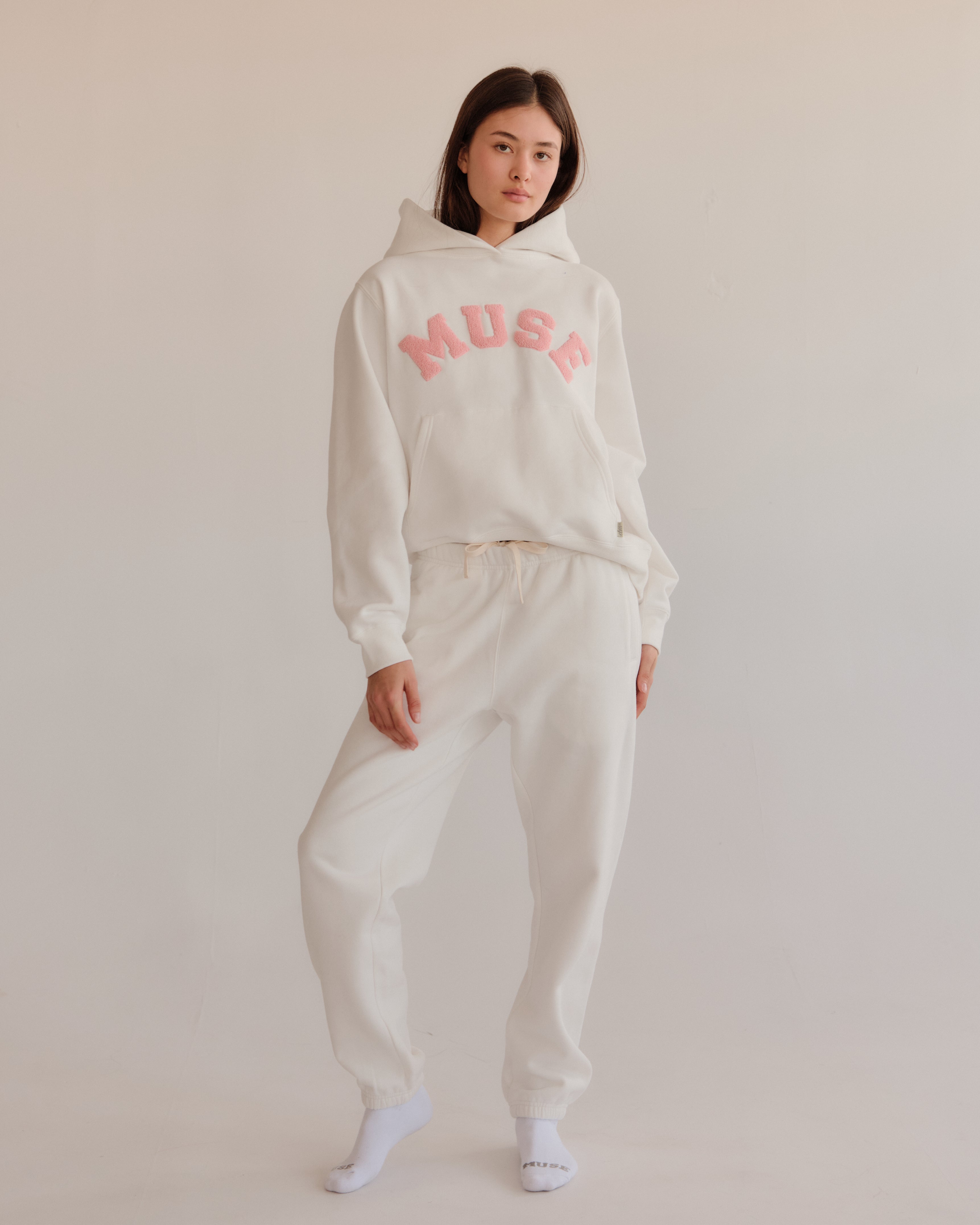 Heavyweight Joggers - White Lily
