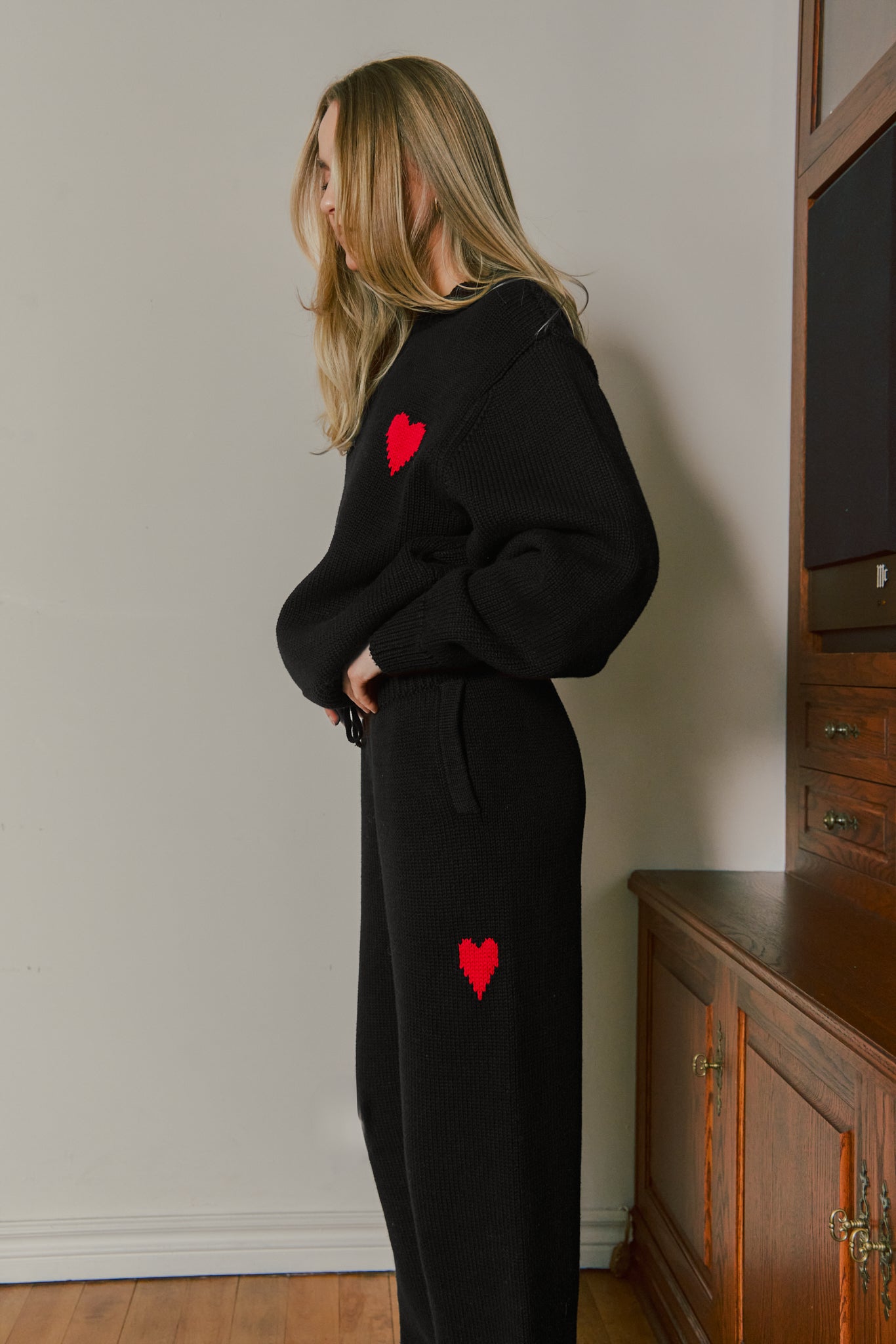 Heavy Knit Bottom - Red Ace