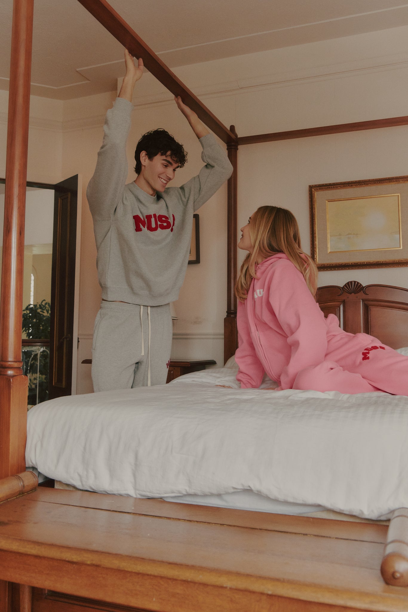 Heavyweight Chenille Straight Joggers - Dove