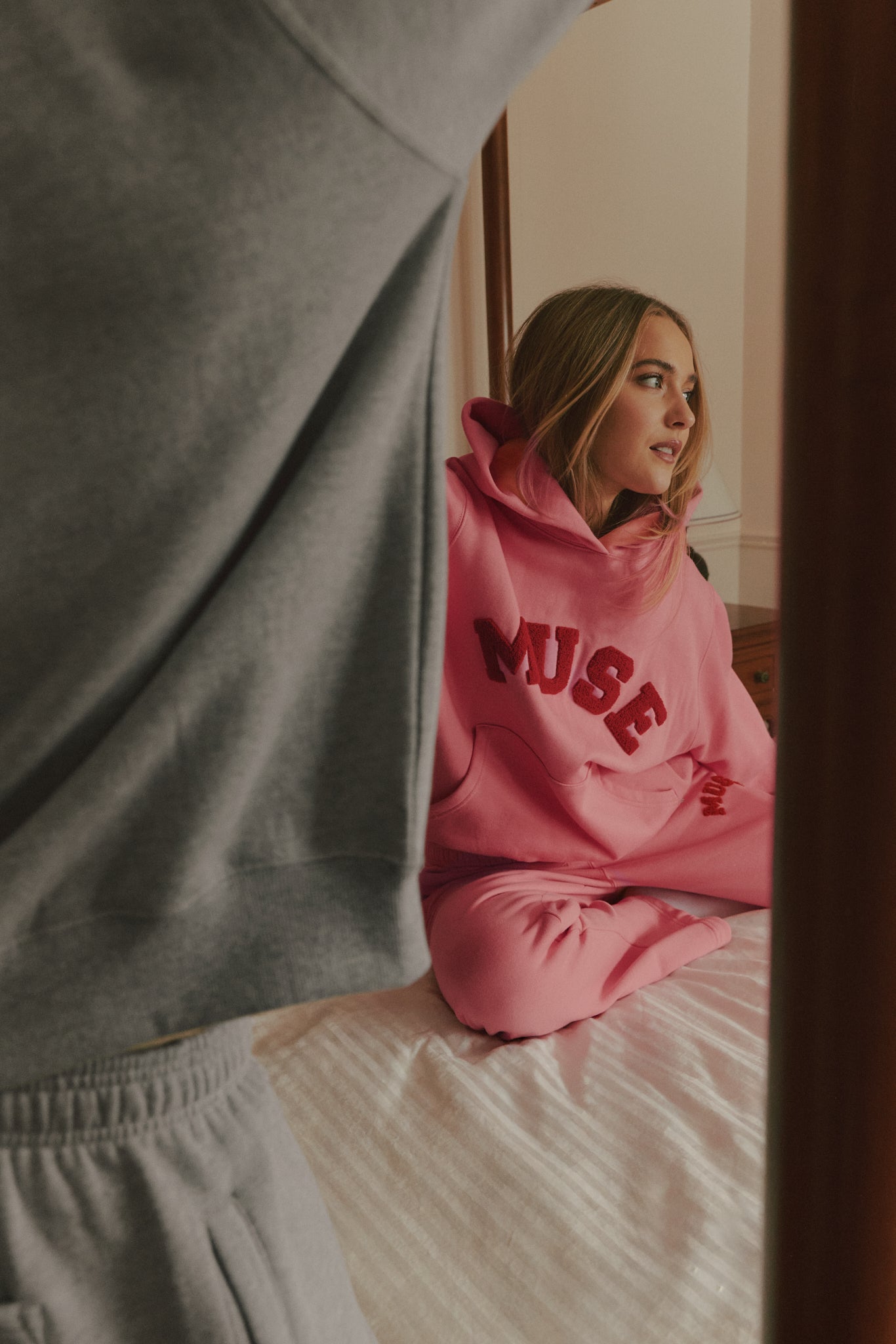 Heavyweight Chenille Hoodie Set - Blush