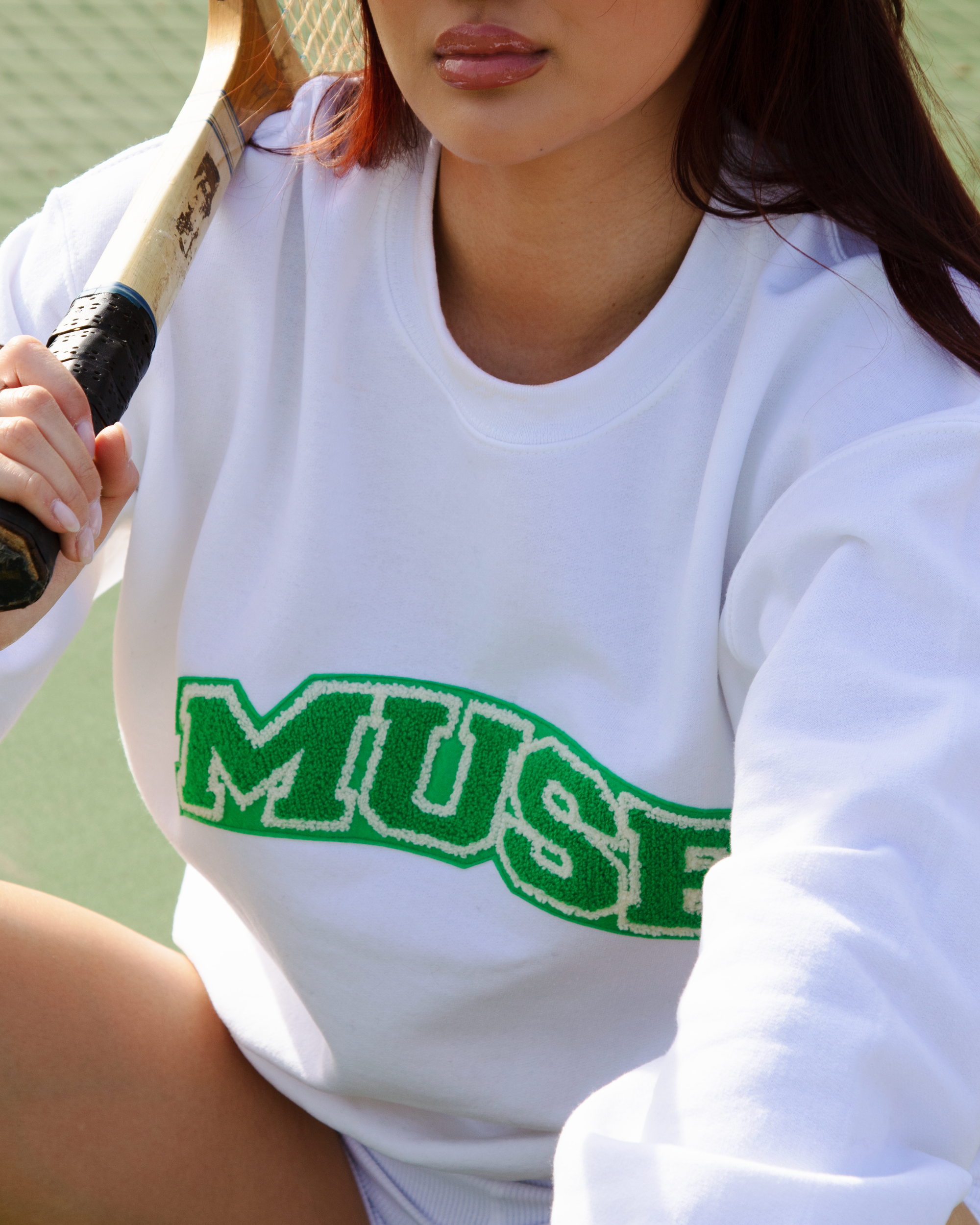OG Chenille White Sweatshirt - Irish