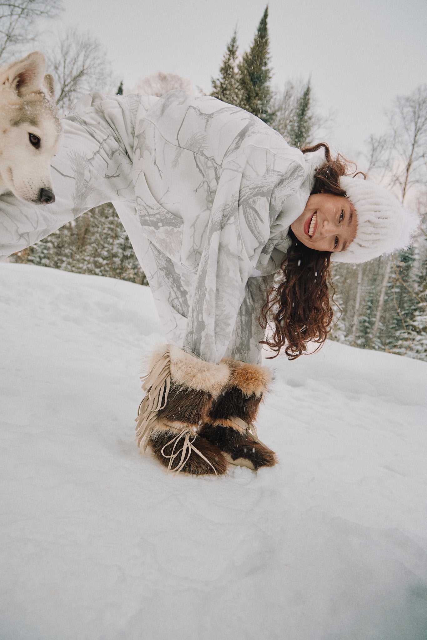 Heavyweight Camo Joggers - White Edition