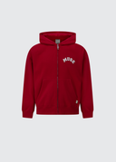 Heavyweight Chenille Zip Up - Cherry