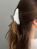 Claw Clip - White Linen