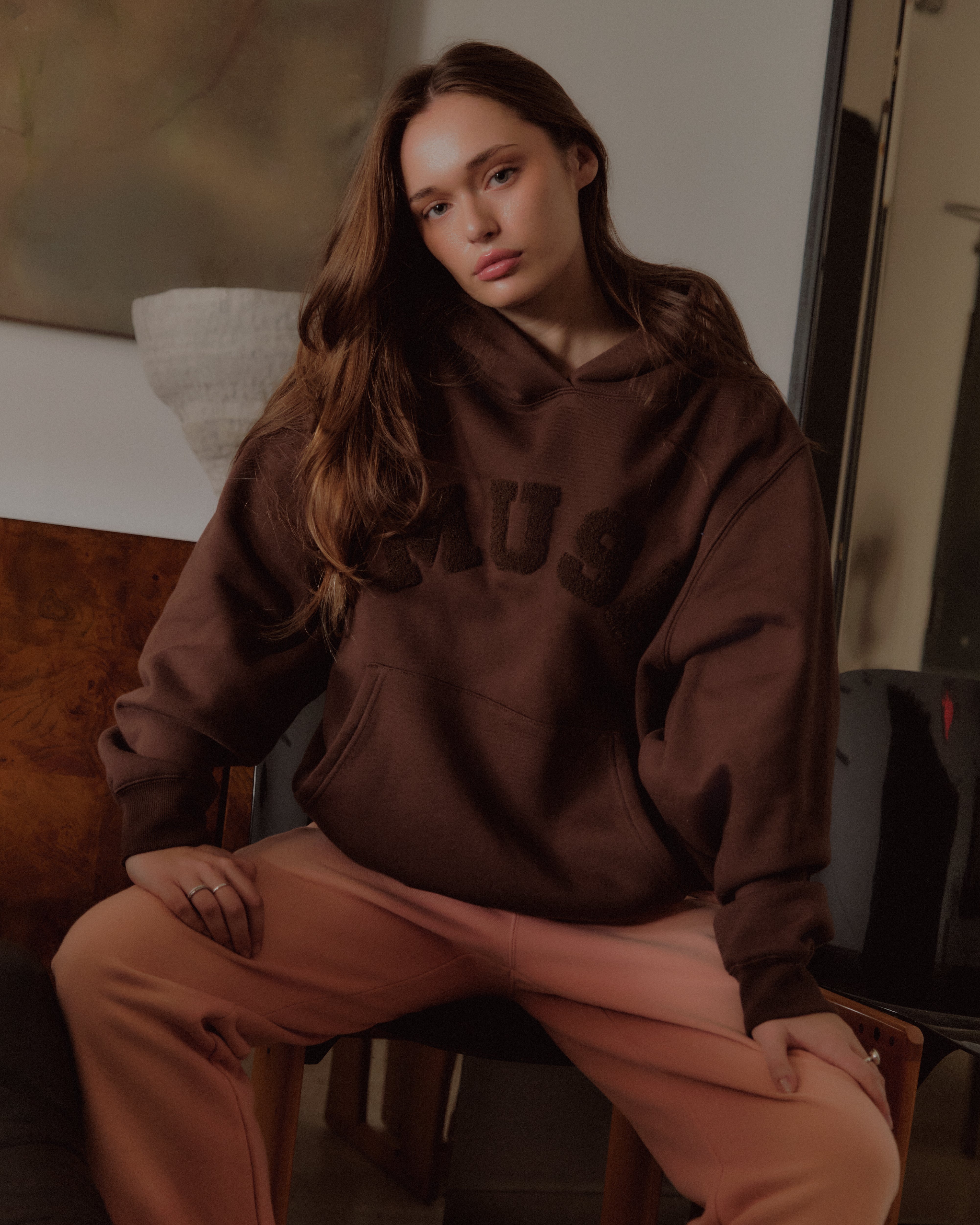 Heavyweight Chenille Hoodie - Espresso