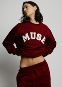 Heavyweight Chenille Sweatshirt - Wine