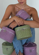 The Mini Vanity Case - Matcha Ostrich
