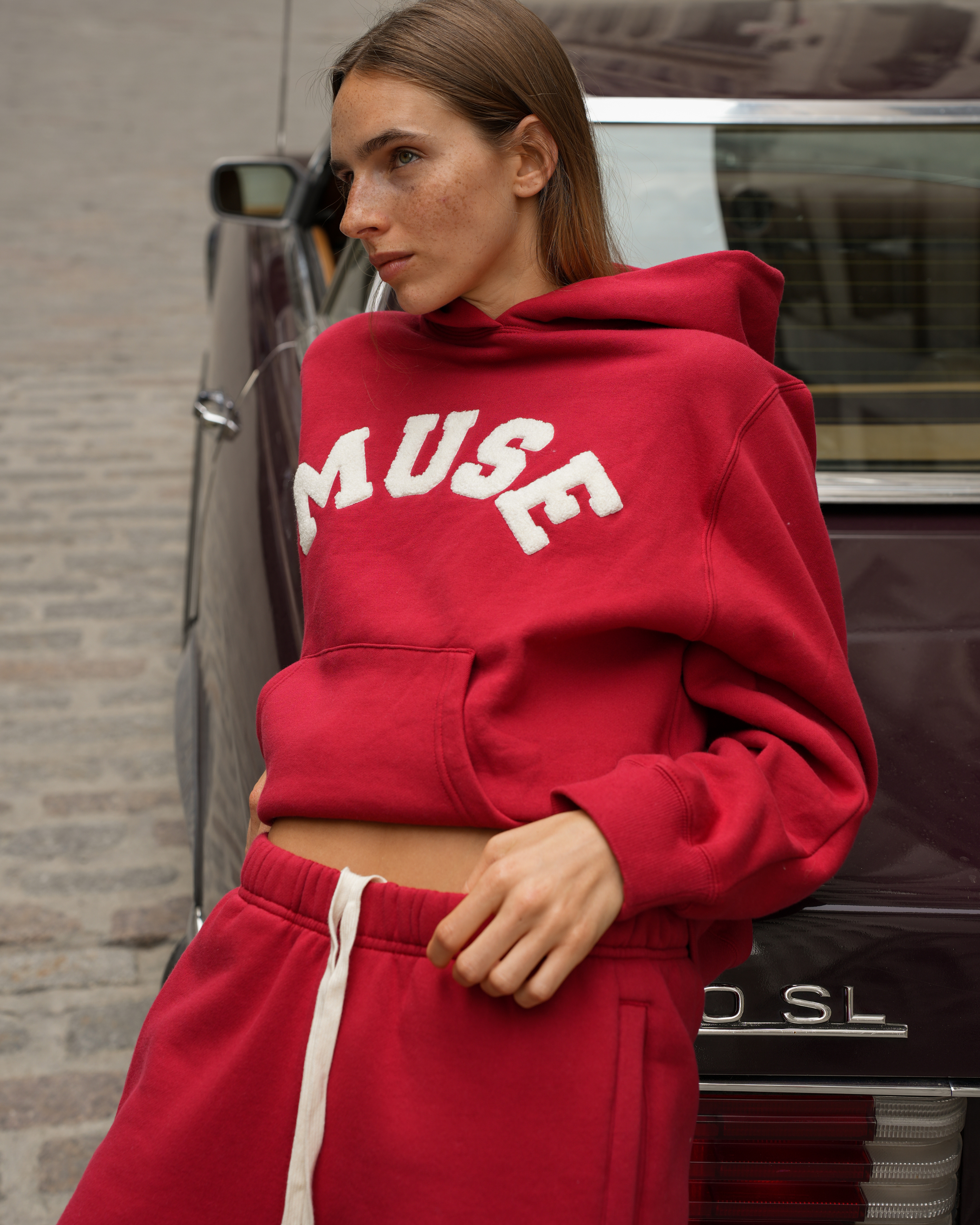 Heavyweight Chenille Hoodie - Ivy Red