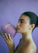 The Mini Vanity Case - Lilac Ostrich