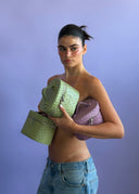 The Mini Vanity Case - Matcha Ostrich
