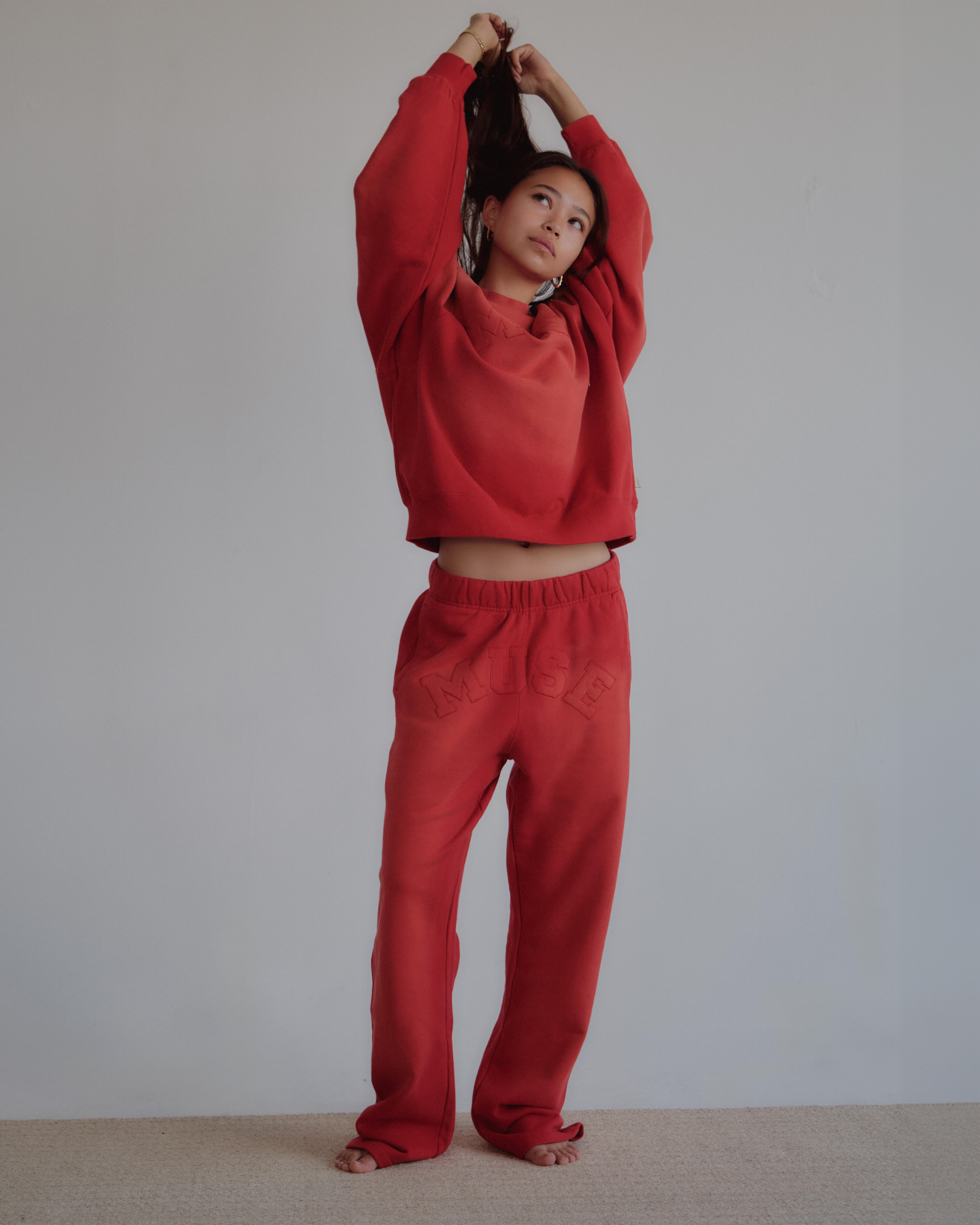 Sweatshirt French Terry - Scarlet Red