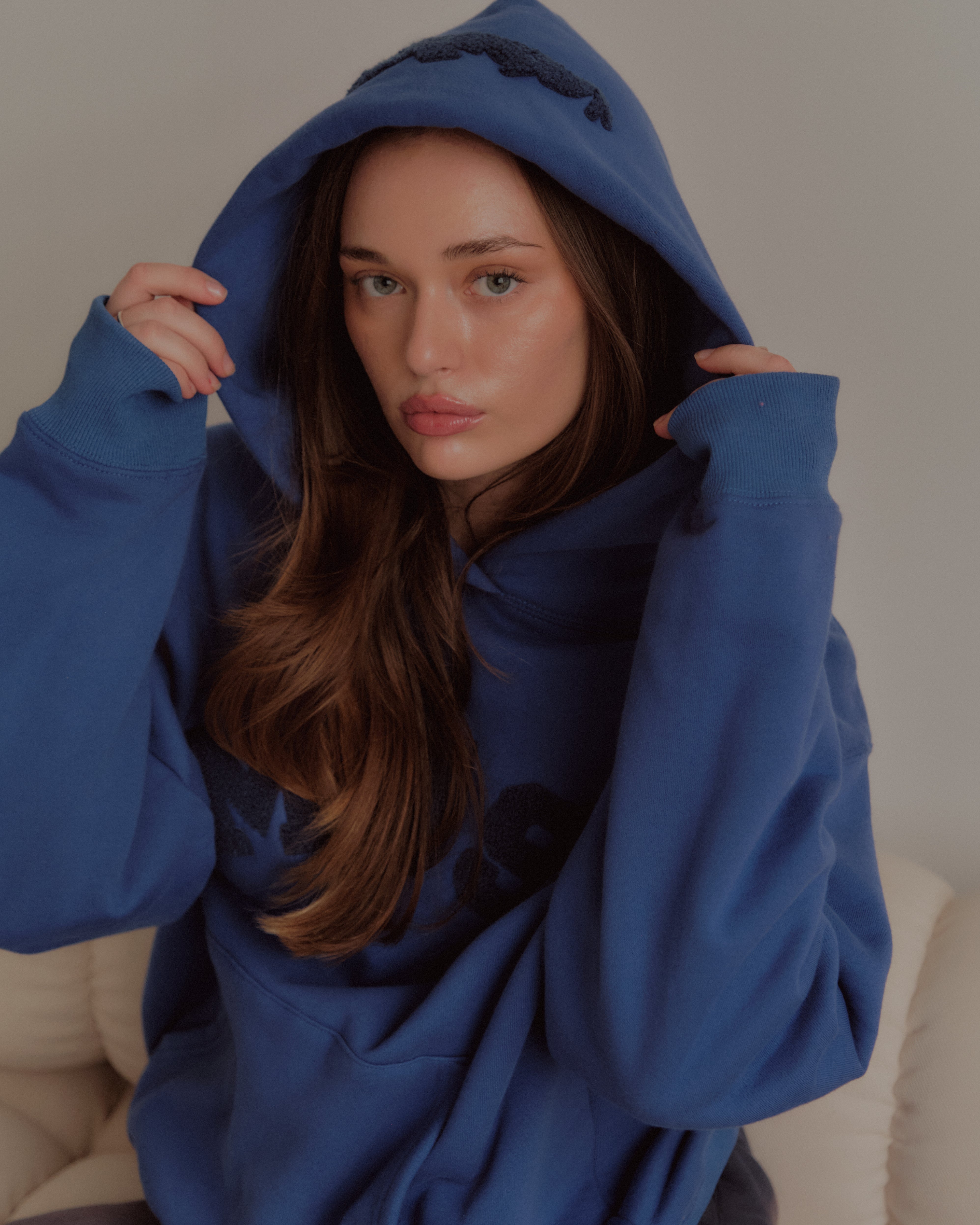 Heavyweight Chenille Hoodie - Blueberry