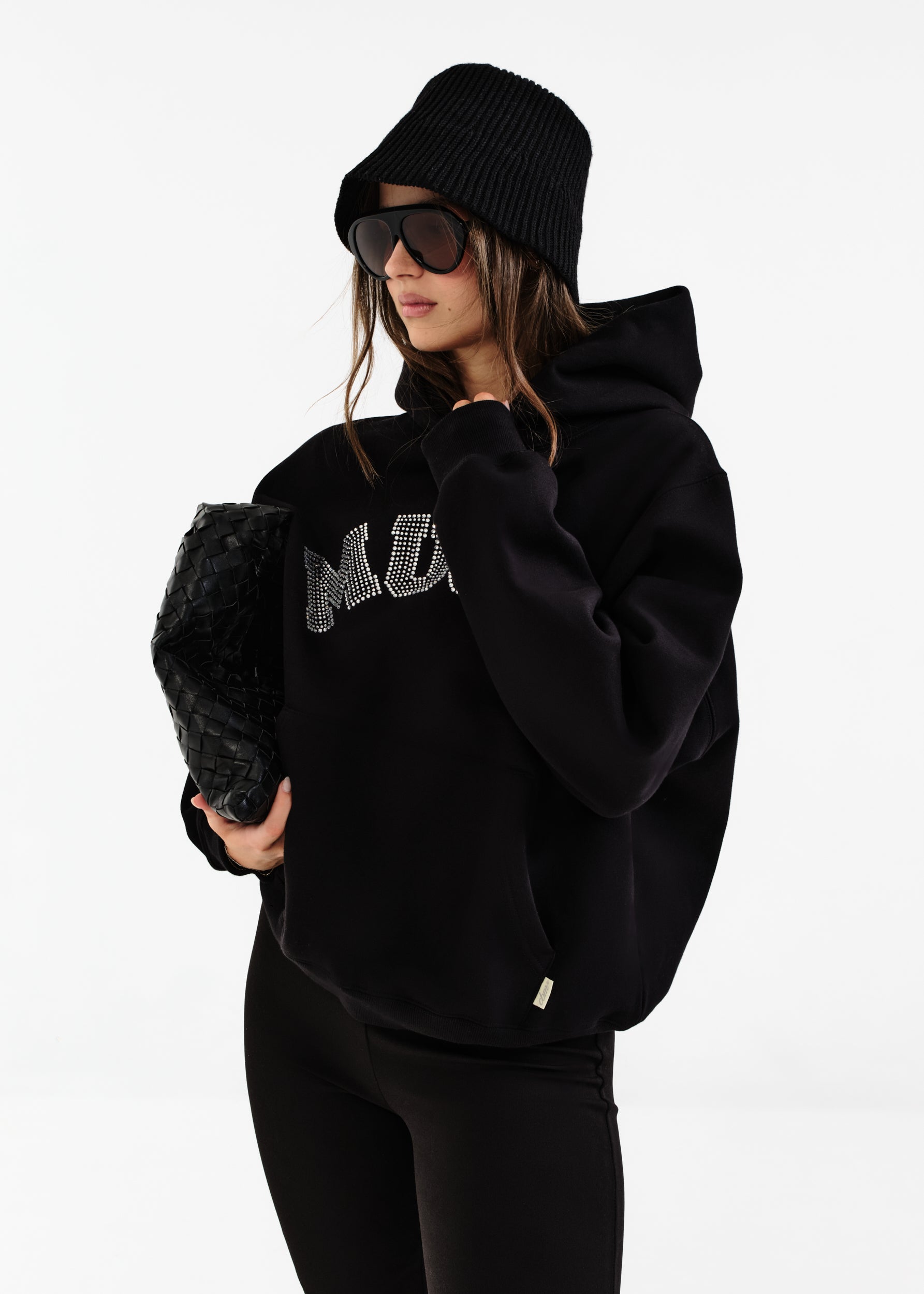 Heavyweight Diamond Hoodie - Black