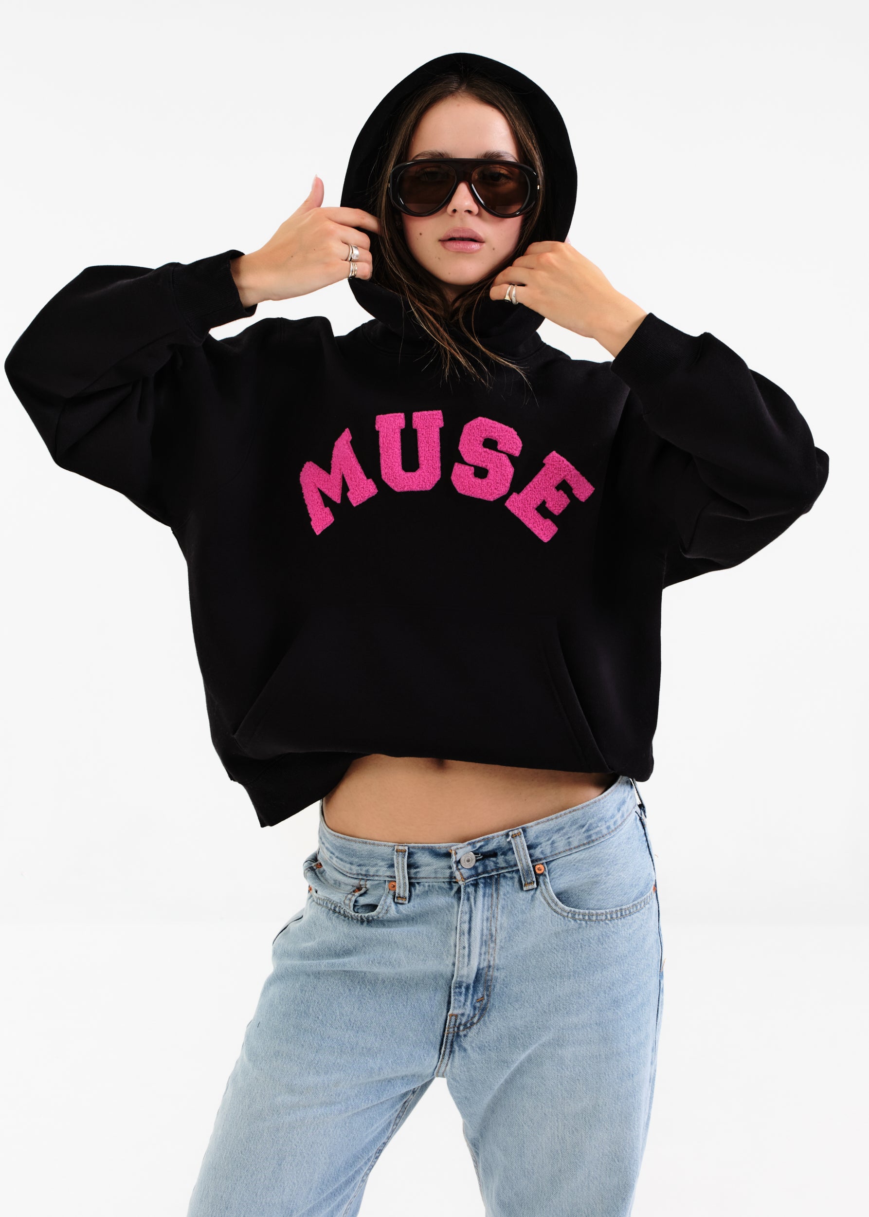 Heavyweight Chenille Hoodie - Black Taffy