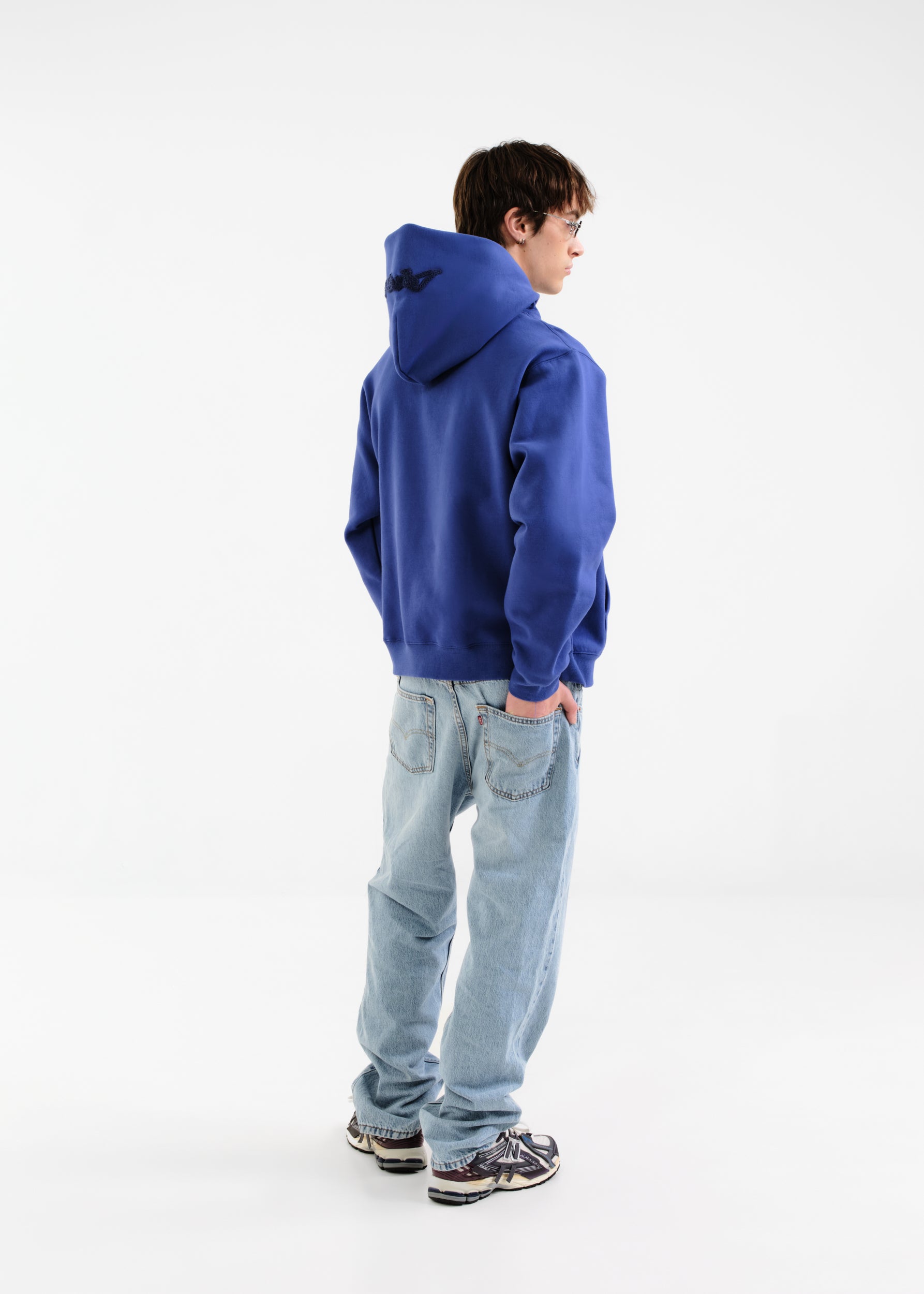 Heavyweight Chenille Hoodie - Blueberry