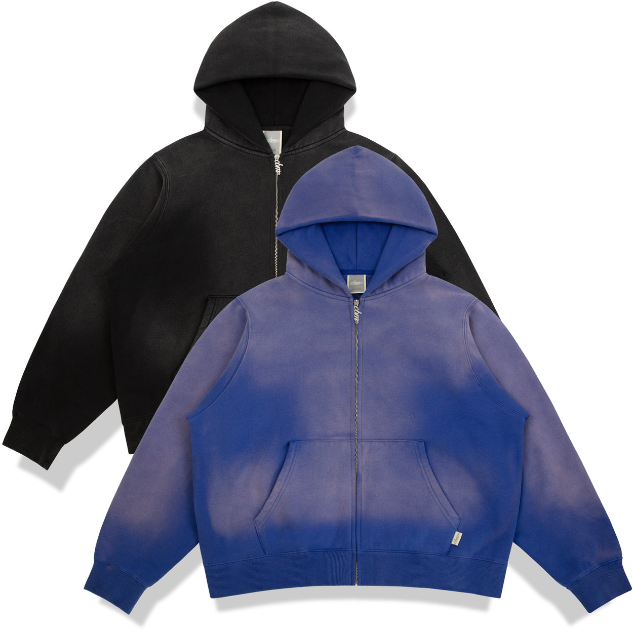 Heavyweight Wash Zip Up - Marine/Raven