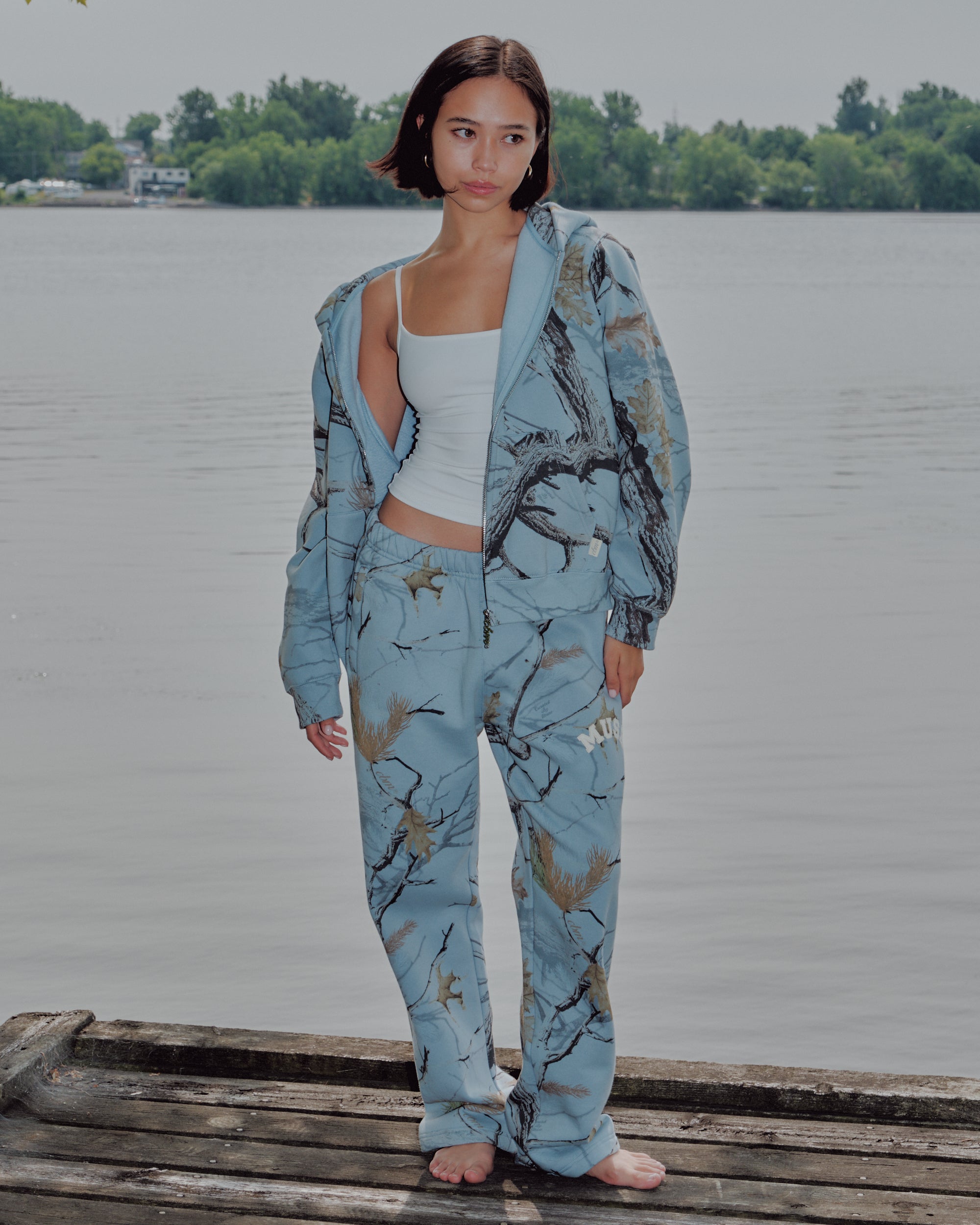 Heavyweight Camo Joggers - Glacier
