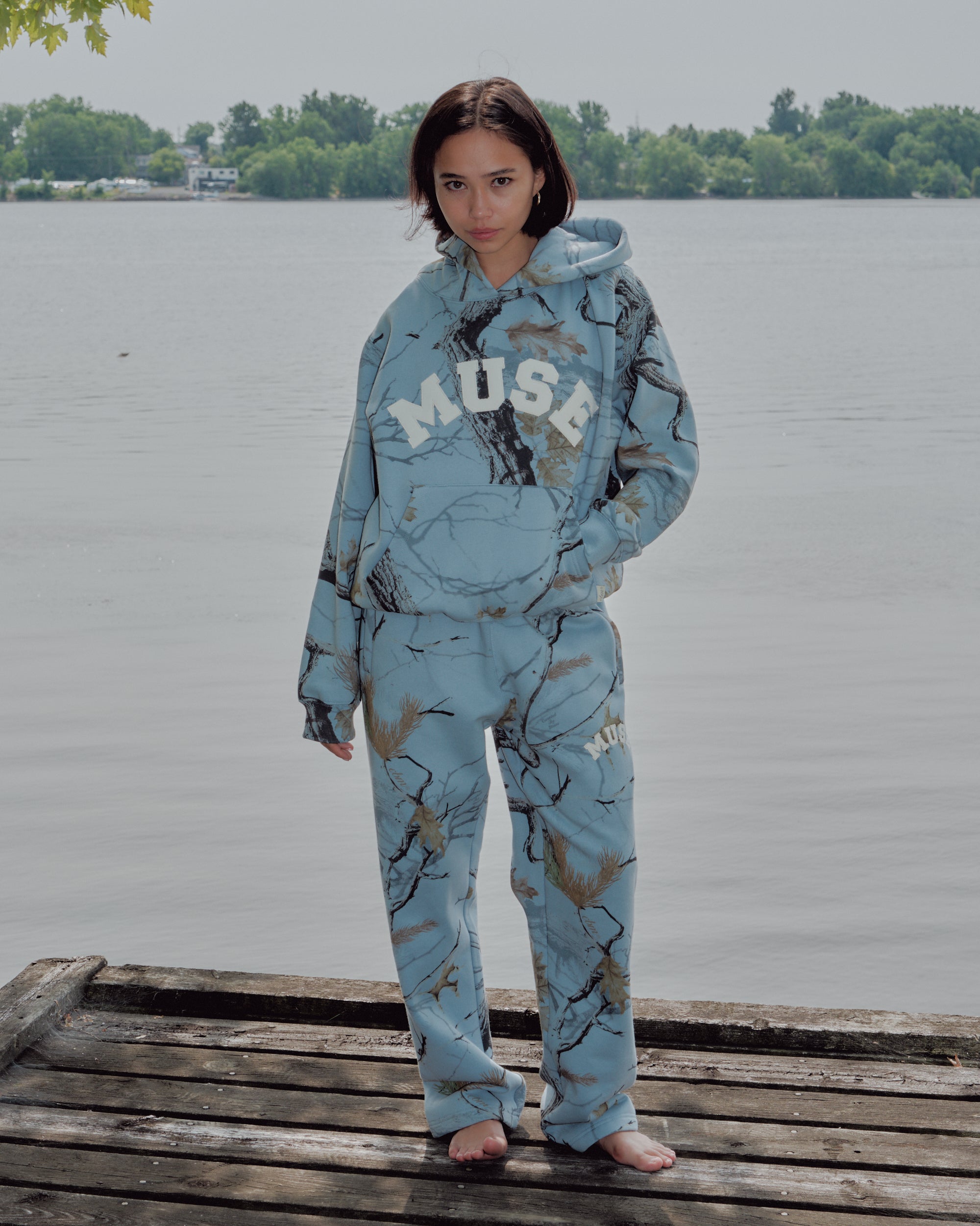 Heavyweight Camo Hoodie - Glacier