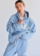 Heavyweight Chenille Straight Joggers - Celeste Blue