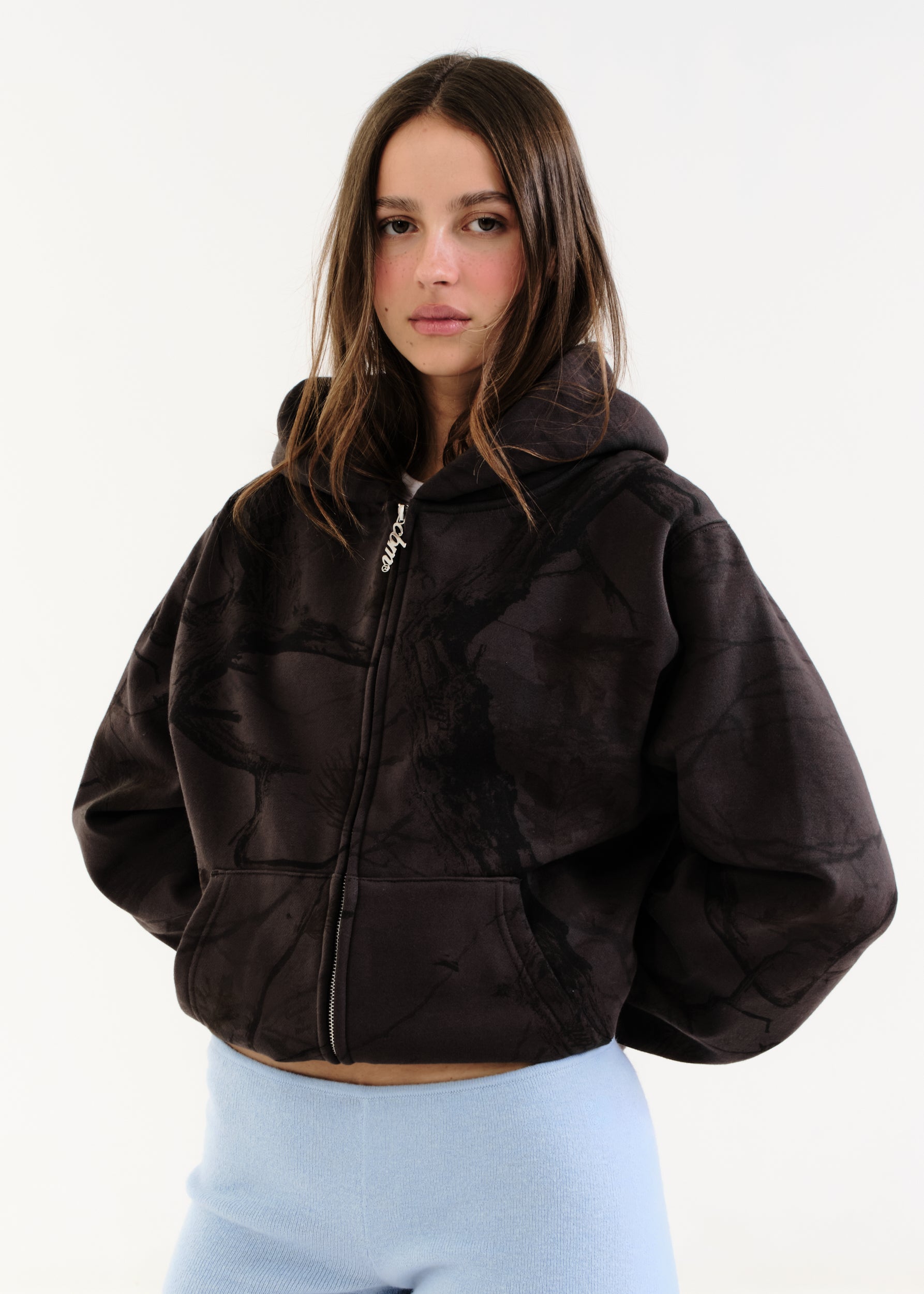 Heavyweight Camo Zip Up - Black Edition