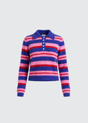 Polo Striped Wool Knit - Pink Swirl