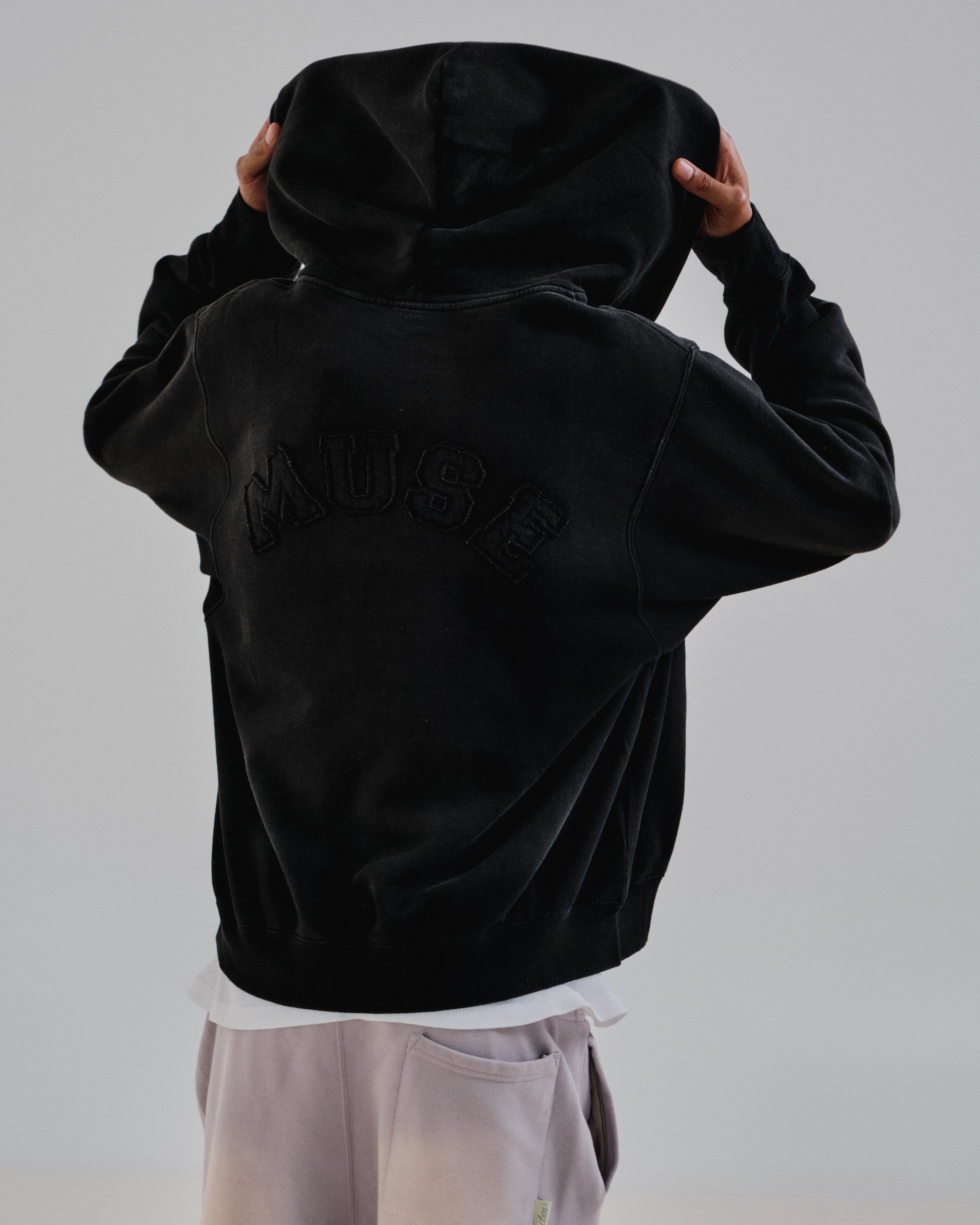 Heavyweight Zip Up - Black Wash