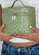 The Mini Vanity Case - Matcha Ostrich