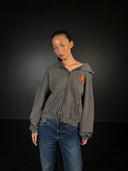 French Terry Charcoal Zip Up Hoodie - Legacy