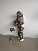 Distressed Hat - Woodland Camo