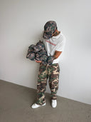 Distressed Hat - Woodland Camo