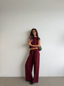 Soft Cotton Pants - Cabernet