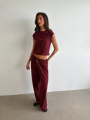 Soft Cotton Mini Tee - Cabernet