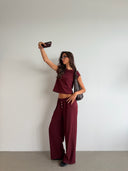 Soft Cotton Mini Tee - Cabernet