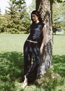 Soft Cotton Pants - Iris