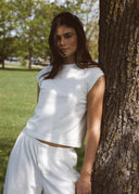 Soft Cotton Mini Tee - Gardenia