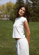 Soft Cotton Mini Tee - Gardenia