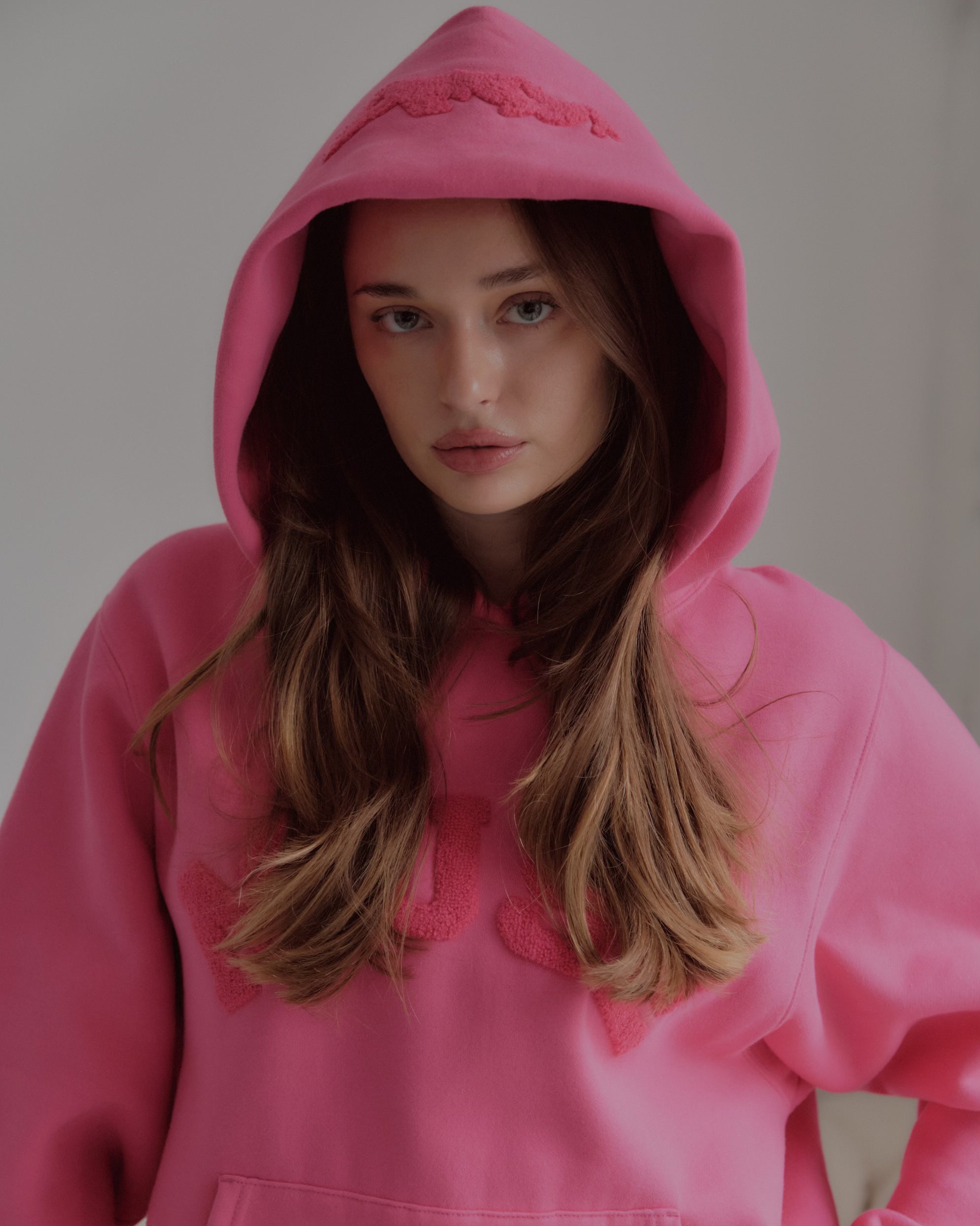 Heavyweight Chenille Hoodie - Taffy Pink