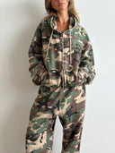 French Terry Zip Up Hoodie - Woodland Camo