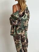 French Terry Zip Up Hoodie - Woodland Camo