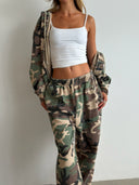 French Terry Joggers - Woodland Camo